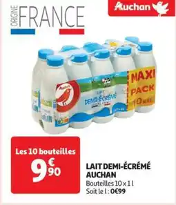 Auchan Lait Demi-Écrémé Auchan offre