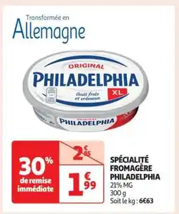 Auchan Spécialité fromagère PHILADELPHIA offre
