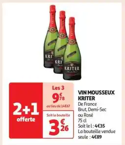 Auchan Vin Mousseux Kriter offre