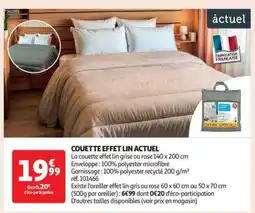 Auchan COUETTE EFFET LIN ACTUEL offre