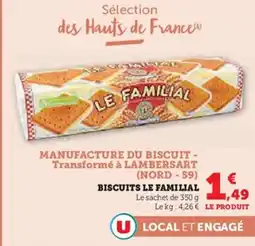Super U LE FAMILIAL Biscuits offre