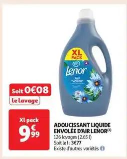 Auchan Adoucissant Liquide Envolée D'air Lenor offre