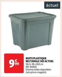 Auchan BOITE PLASTIQUE RECTANGLE 30L ACTUEL offre