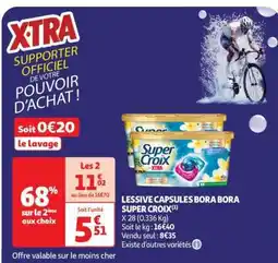 Auchan Lessive Capsules Bora Bora Super Croix offre