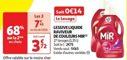 Auchan LESSIVE LIQUIDE RAVIVEUR DE COULEURS MIR offre
