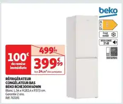 Auchan RÉFRIGÉRATEUR CONGÉLATEUR BAS BEKO RCHE300K40WN offre