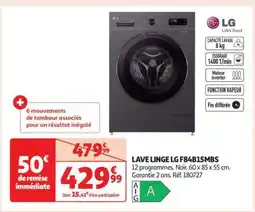 Auchan LAVE LINGE LG F84B15MBS offre