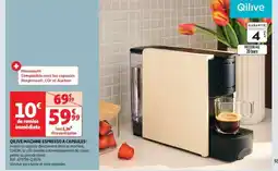 Auchan QILIVE MACHINE ESPRESSO À CAPSULES offre