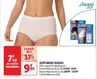 Auchan Slips Basic Sloggi offre