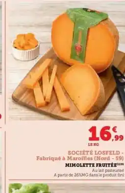 Hyper U MIMOLETTE FRUITÉ offre