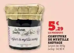 Super U Confiture de Myrtille Sauvage offre