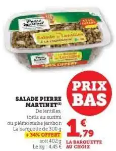 Hyper U SALADE PIERRE MARTINET offre