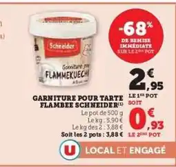 Hyper U GARNITURE POUR TARTE FLAMBEE SCHNEIDER offre