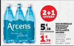 Super U Eau Minérale Naturelle Finement Pétillante Arcens offre