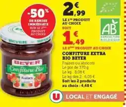 Hyper U CONFITURE EXTRA BIO BEYER offre