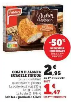Hyper U Colin d'Alaska Surgelé Findus offre