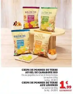 Hyper U CHIPS DE POMMES DE TERRE AUX LÉGUMES offre