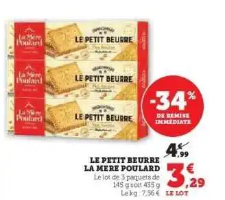 Hyper U LE PETIT BEURRE LA MERE POULARD offre