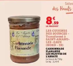 Super U Carbonnade flamande les mijotes de l'abbaye offre
