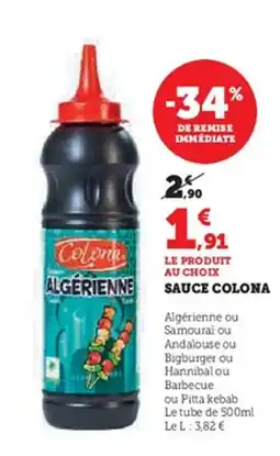 Super U COLONA Sauce offre