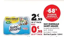 Super U SAINT AMAND Eau minerale offre