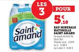 Super U SAINT AMAND Eau minerale naturelle offre