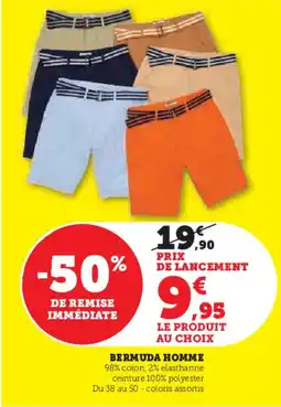Hyper U Bermuda homme offre