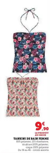 Hyper U Tankini de bain femme offre