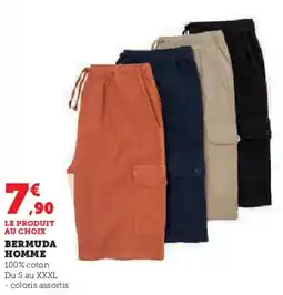 Hyper U Bermuda homme offre