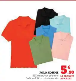 Hyper U Polo homme offre