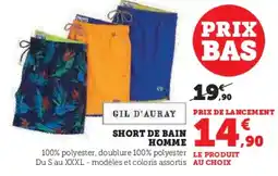 Hyper U Short de bain homme offre