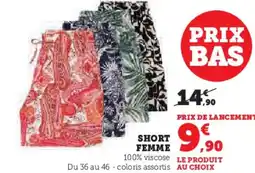 Hyper U Short femme offre