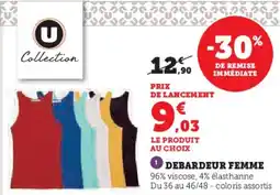 Hyper U Debardeur femme offre
