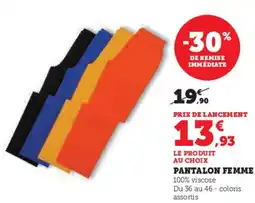 Hyper U Pantalon femme offre