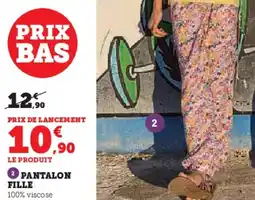 Hyper U Pantalon fille offre