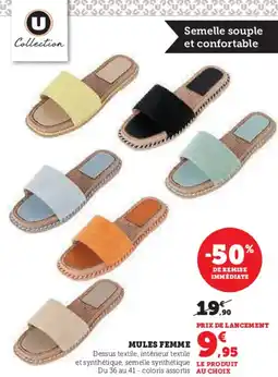 Hyper U Mules femme offre