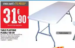 Brico Cash Table plastique pliable offre