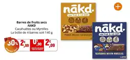 Coccinelle Express Nakd - barres de fruits secs offre