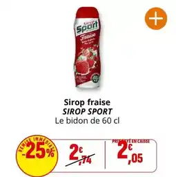 Coccinelle Express Sirop sport - sirop fraise offre
