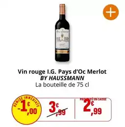 Coccinelle Express Haussmann - vin rouge i.g. pays d'oc merlot offre
