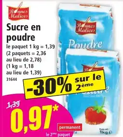 Norma Sucre en poudre offre