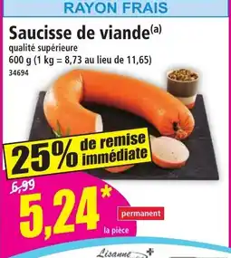 Norma Saucisse de viande offre