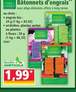 Norma FINEST GARDEN Bâtonnets d'engrais offre