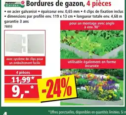 Norma Bordures de gazon, 4 pièces offre