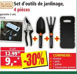 Norma BLACK+ DECKER Set d'outils de jardinage offre