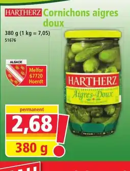 Norma HARTHERZ Cornichons aigres doux offre