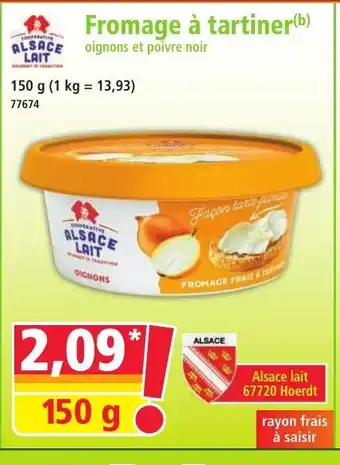 Norma ALSACE LAIT Fromage à tartiner offre
