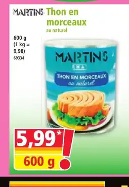 Norma MARTINS Thon en morceaux offre