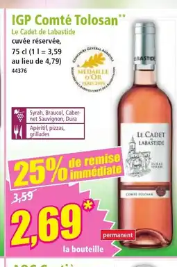 Norma IGP Comté Tolosan offre