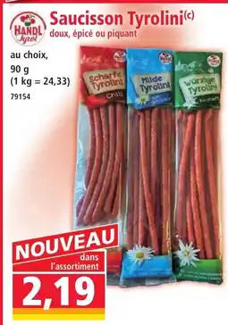 Norma HANDL Saucisson Tyrolini offre